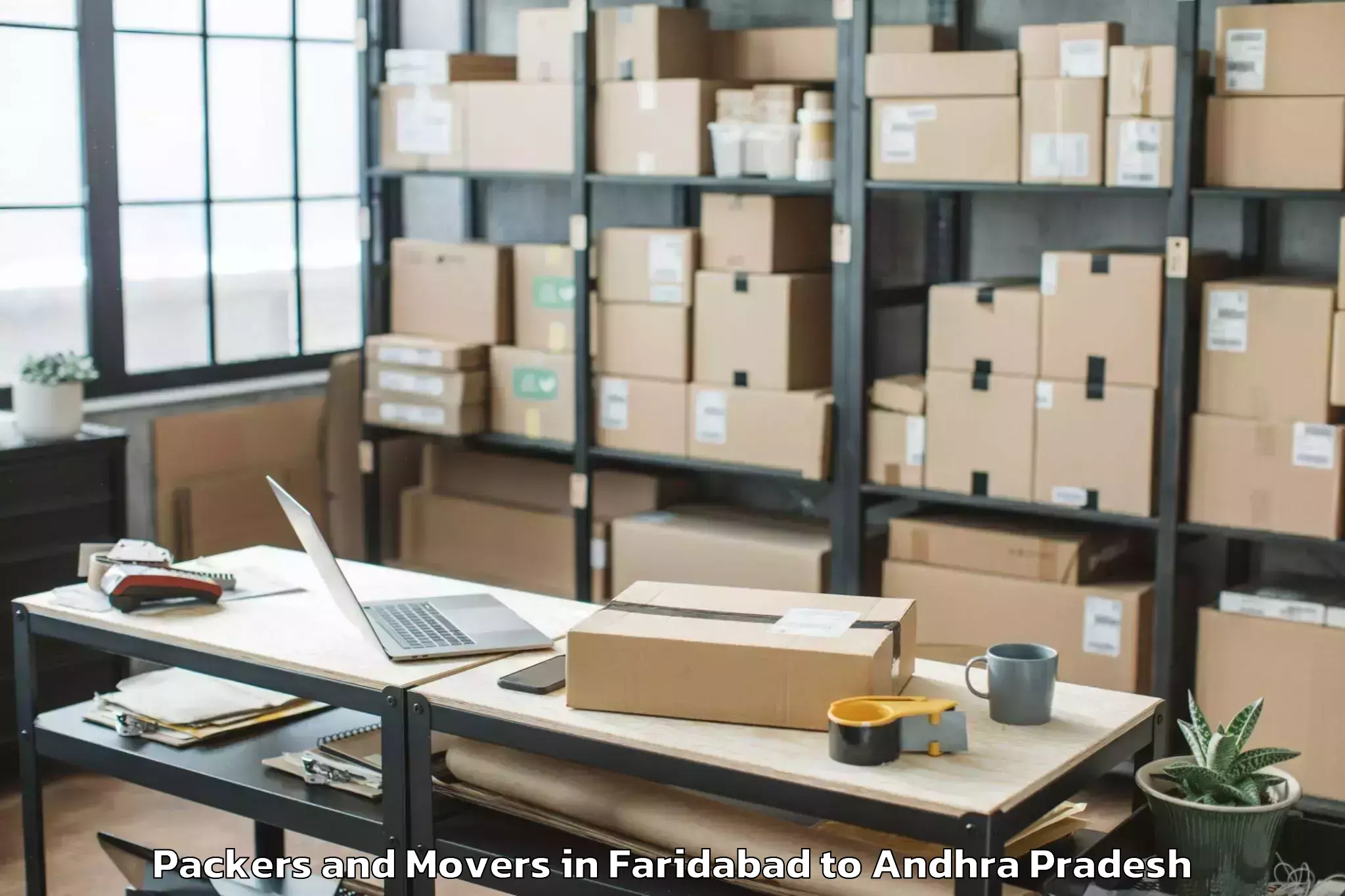 Professional Faridabad to Ponnur Packers And Movers